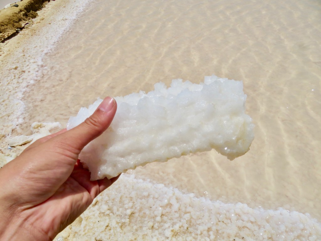A block of salt crystals at Salinas de Manaure